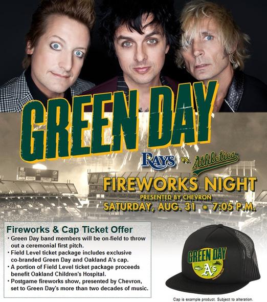 Green day a s baseball game